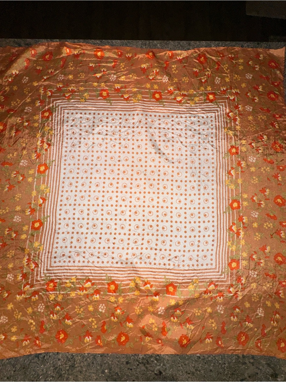 ⭐️ Vintage Polyester Large Square Scarf